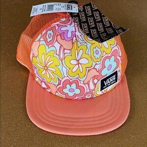 Vans Orange Floral Mesh Cap